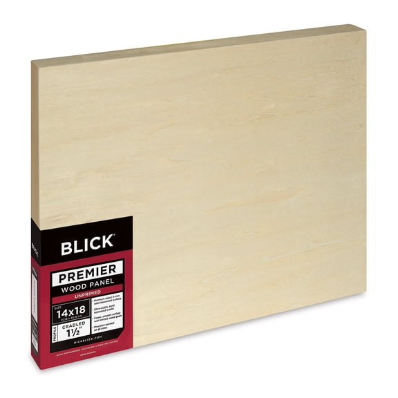 Blick Premier Wood Panel - 14" x 18", 1-1/2" Gallery Profile, Cradled