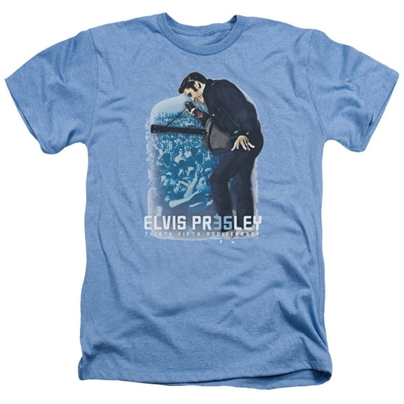 Elvis Presley 35th Anniversary 3 Heather T-Shirt Light Blue