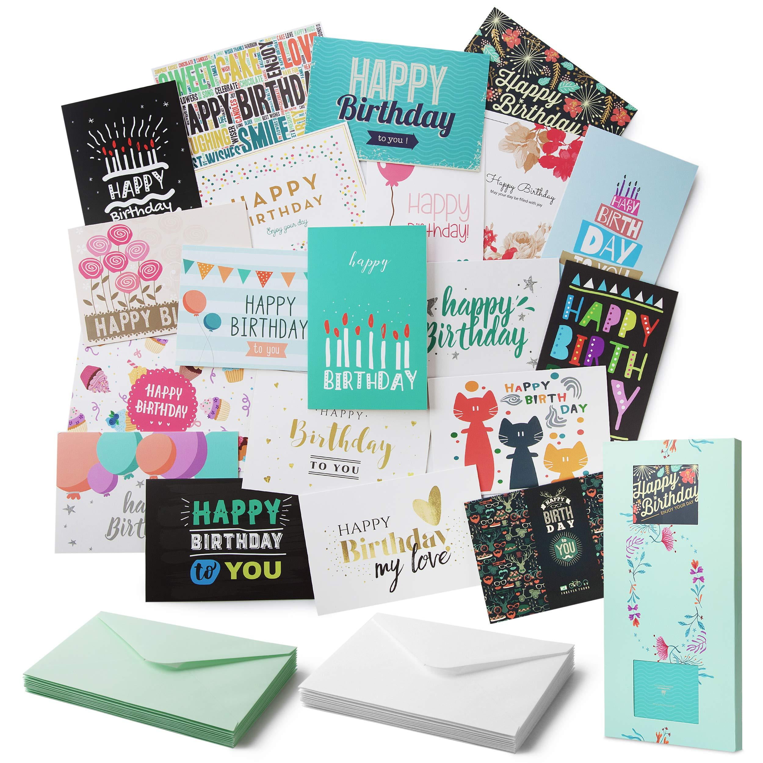 Mr. Pen Box of Birthday All Occasion Greeting Cards, with Envelopes (20 Count)