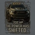 thumbnail image 3 of The Power Has Shifted V-Neck T-shirt 702HP American Pickup Truck Offroad Muscle 4x4 High Torque Built For Power Tee, 3 of 7