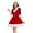 #2 Red, variant on Luxalzxs Santa Claus Outfits for Women Christmas Hoodie Dress with Belt Half Sleeve Fancy Dress Women Santa Suit Christmas Costume