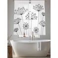 thumbnail image 5 of Black Dandelion Sheer Curtains 63 Inch Length 2 Panels Set Window Treatments, Spring Country Modern Minimalist Flower Rod Pocket Semi Curtains for Living Room/Bedroom/Kitchen Décor, 104"W x 63"L, 5 of 7