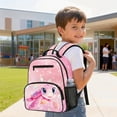 thumbnail image 4 of Jeiento Sea Turtle 13.5 Inch Toddler Backpack, Soft Kids Preschool Bookbag with Top Handle & Adjustable Straps, Pink Multi Pockets Daily School Bag for Little Boys Girls Daycare Outdoor Trip, 4 of 7