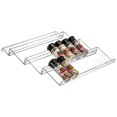 thumbnail image 1 of Especiero de plástico expandible de lujo, cajones de gabinete de cocina, 4 niveles inclinados para tarros de especias, almacenamiento de botellas de condimentos de alimentos - transparente, 1 of 5