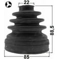 thumbnail image 2 of Febest BOOT INNER CV JOINT KIT 85X88.5X22 # 0515-BK23LHT OEM GG46-22-620A, 2 of 2