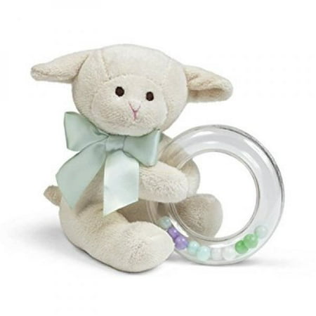 UPC 842878026573 product image for Bearington Baby Lamby Plush Stuffed Animal Cream Lamb Shaker Toy Ring Rattle, 5. | upcitemdb.com