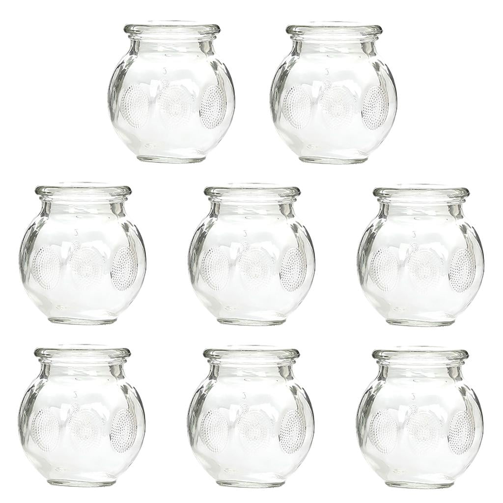 Chinese Acupoint 8pcs Glass Cupping Set Vacuum Cupping Equipment Flat Cupping Js Cupping And