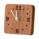 thumbnail image 4 of Reloj de mesa pequeño decorativo de madera con soporte, minimalista, cuadrado. Nogal negro, 4 of 9