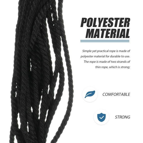 HEALEEP 1 Set Black Polyester Twine String for DIY Enthusiasts and Makers