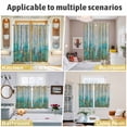 thumbnail image 6 of Teal Yellow Oil Painting Kitchen Curtains Short 45 Inch Length, Contemporary Abstract Art Grommet Top Bedroom Living Room Curtains, Light Filtering Cafe Curtain Drapes 2 Panels Set 84''x45'', 6 of 9