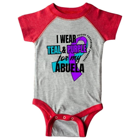 

Inktastic Suicide Prevention I Wear Teal and Purple for My Abuela Gift Baby Boy or Baby Girl Bodysuit