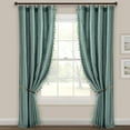 thumbnail image 2 of Lush Decor Luxury Regency Faux Silk Two Tone Tassel Window Panels - Blue - 84 x 52, 2 of 11