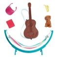 thumbnail image 6 of Barbie World Hammock Set with 7 Camping Accessories Including Swinging Hammock with Guitar & Puppy [Walmart Exclusive], 6 of 9