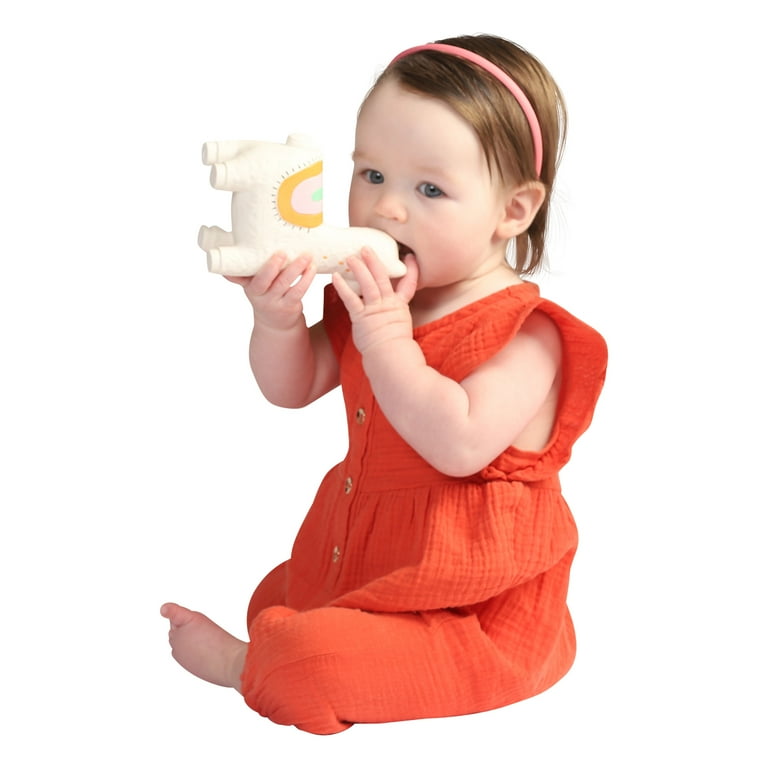 Manhattan Toy Fruity Paws Lili Llama 100% Natural Rubber Baby