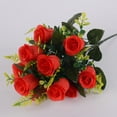 thumbnail image 3 of 12Pcs Fake Flowers Simulated Roses with Premium High Density Fabric for Wedding Proposal Scene Decoration - Champagne, 3 of 6