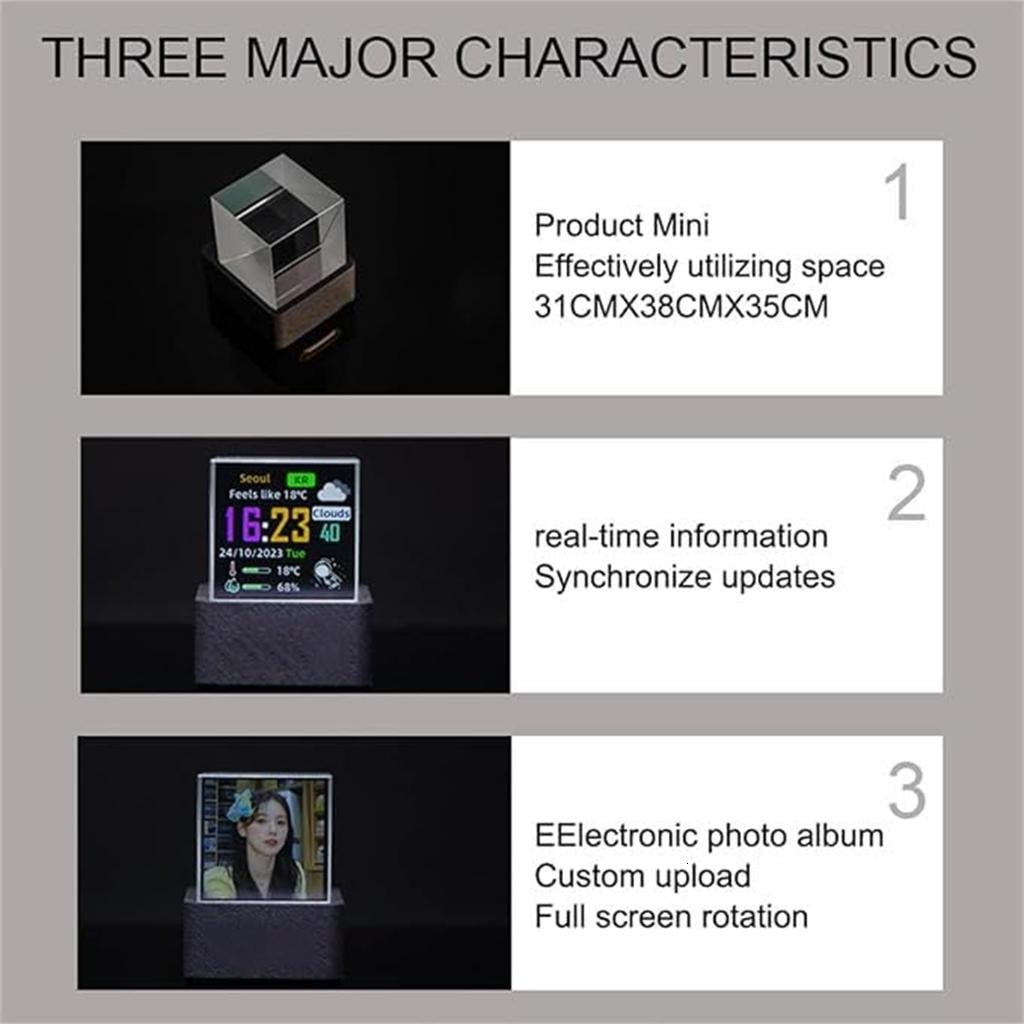 Giaone WiFi Weather Stations Clock Digital Clock with Temperature Humidity