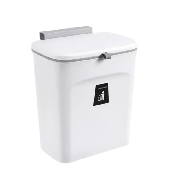 Totoro Hero Kitchen Recycle Rubbish Bin Toilet Trash Can Kitchen Cabinet Door Hanging Trash Can with Lid Wall Mounted Trash Can