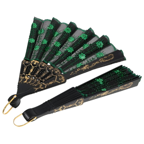 ACDANC 2Pack Foldable Hand Held Fans for Women Dance and Photography 11.8X9.1X1.2In