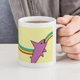 thumbnail image 6 of CafePress - Jake's Rainbow Shark Mug - 11 oz Ceramic Mug - Novelty Coffee Tea Cup, 6 of 6