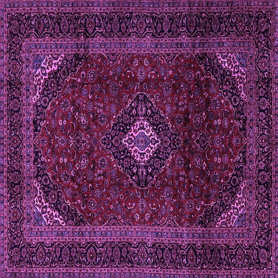 Ahgly Company Indoor Square Persian Purple Traditional Area Rugs, 5' Square