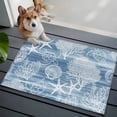 thumbnail image 3 of Blue Coastal Entryway Rug 2'x3'&nbsp; Non Slip Front Door Mats, Nautical Coral Starfish Shell Turtle Summer Entrance Rugs Indoor Outdoor Carpet, Washable Floor Mats Small Area Rug for Bedroom Kitchen, 3 of 8