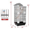 Picture Idea: Niamvelo 39 Inch Metal Bird Cage For Parakeets Roof Top