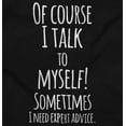 thumbnail image 2 of Talking to Myself Funny Sarcastic Womens Fitted Plus Size Graphic Tee Brisco Brands 2X, 2 of 5