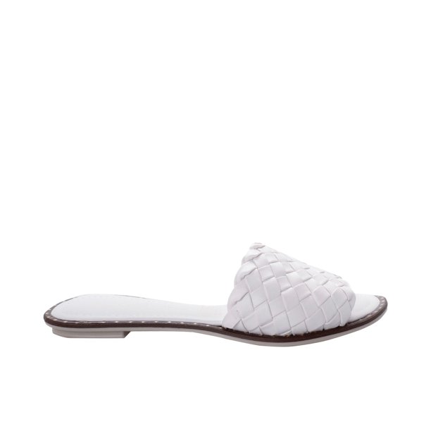 Sandalias Ariana color blanco con cinta trenzada 24.0 Dorothy Gaynor Sandalias Ariana color blanco con cinta trenzada 24.0