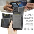 thumbnail image 4 of Allytechgroup Wallet Case for Samsung Galaxy S26 Ultra, Built-in Card Holder PU Leather Shell Non-Slip Anti-Fingerprint Suppoort Wireless Charging Shockproof Protective Bumper for Women Men, Gray, 4 of 7