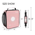 thumbnail image 5 of Haosy White Sun on Pink Reusable Lunch Box Men/Women Insulated Lunch Bag for School Picnic Travel, 5 of 6