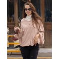 thumbnail image 2 of Poncho de punto suave, de color caqui, de Coat Miss, pelo corto, 2 of 7