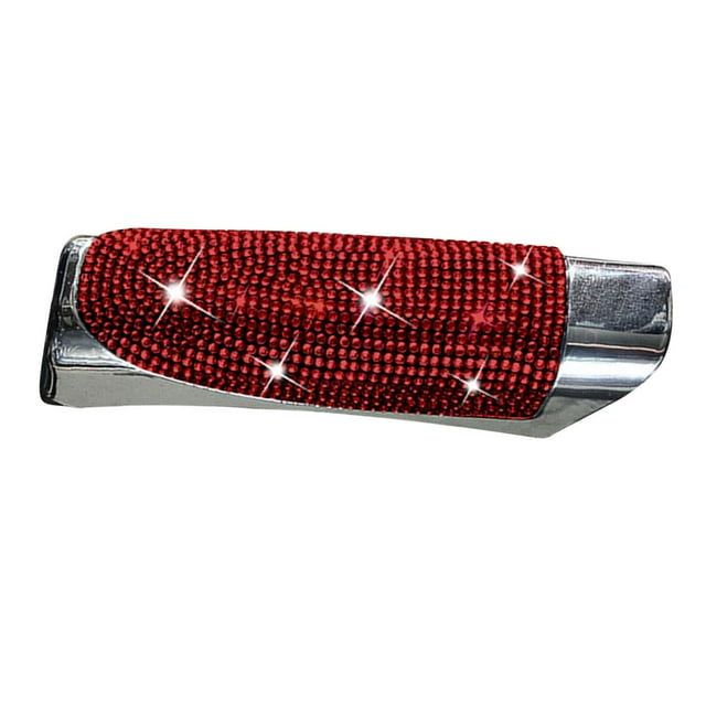 Funda de freno de mano de cristal para coche, funda universal de lujo para coche Rojo