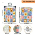 thumbnail image 5 of Yayeee 2 Pack Qtip Holder Bathroom Cotton Swab Canister with Lid Clear Dispenser Set, Blue Flowers, 5 of 6