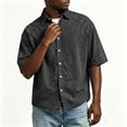 thumbnail image 5 of RongHuan Button Down Shirts for Men Casual Short Sleeve Cotton Shirt Summer Beach Outdoor Tops with Pocket, 5 of 8