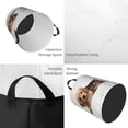 thumbnail image 2 of Balery Cute Kittens And Puppy Cesta de ropa redonda con asas, impermeable, independiente, para ropa, juguetes, dormitorio y familia-Small, 2 of 6