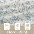thumbnail image 5 of DWCN Thick Textured Linen Floral Valance for Kitchen Living Room, Rod Pocket Farmhouse Vintage Cottage Valance Curtain, Blue Peony, 52 x 14 Inches, 1 Panel, 5 of 10