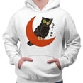 thumbnail image 2 of Vintage Halloween Owl Hoodie Sweatshirt Unisex Large White, 2 of 5