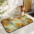 thumbnail image 2 of Washable Rubber Sunflower Cute Floral Dish Drying Mats for Kitchen Counter Home Large Coffee Bar Pad Accessories and Decor for Utensils Stemware 19.5''x12'', 2 of 5