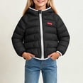 thumbnail image 3 of YUANxueke Boys Girls Puffer Jacket Zip up Hooded Winter Coat Winter Warm Outerwear,Black,2-3 Years, 3 of 7