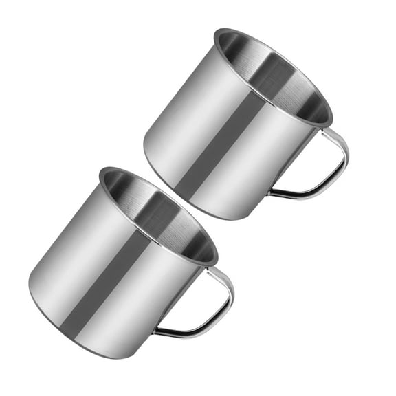RENACLIPY 2pcs Stainless Steel Kids Cups Unbreakable Outdoor Travel Cups for Children