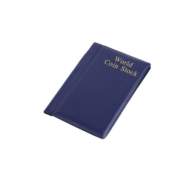 Bearachild Almacenamiento de billetes, bolsillos para libros, carpeta para monedas, colección de álbumes de billetes, hojas de colección, capacidad Almacenamiento y organización del hogar Azul Bearachild HA074053-04