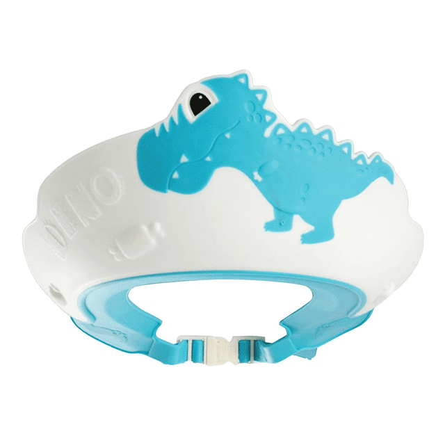 Gorro De Ducha Para Bebé Ajustable Proteger Gorro De Champú Azul/Blanco