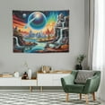 thumbnail image 2 of ONETECH Galaxy Tapestry Trippy Planet Tapestry Waterfall Landscape Tapestry Fantasy Mountain Wave Wall Tapestry Mysterious Neon Plants Wall Hanging for Room, 2 of 7
