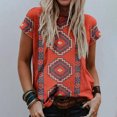 thumbnail image 2 of Blusa de manga corta con cuello redondo y cuello redondo para mujer Pompotops hkajfhjk462146, 2 of 5