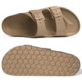 thumbnail image 7 of Litfun Women's Slide Sandals with Adjustable Buckles Summer Arch Support Beach Sandals, Brown, 7 of 7