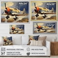 thumbnail image 4 of Designart "Skyline with the P51B Plane I" Transportation Wall Decor, 4 of 5