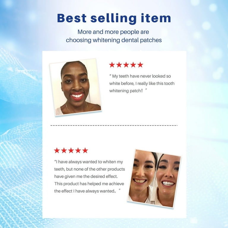 MySmile 28pc Teeth Whitening Strips - 6% Hydrogen Peroxide Non Sensitive Whitestrips For Teeth Whitening 14 Treatments
