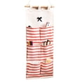 thumbnail image 2 of Walbest Linen Cotton Fabric Hanging Organizer 6/8 Pockets Wall Door Hanging Storage Bag Home Organizer, 2 of 7