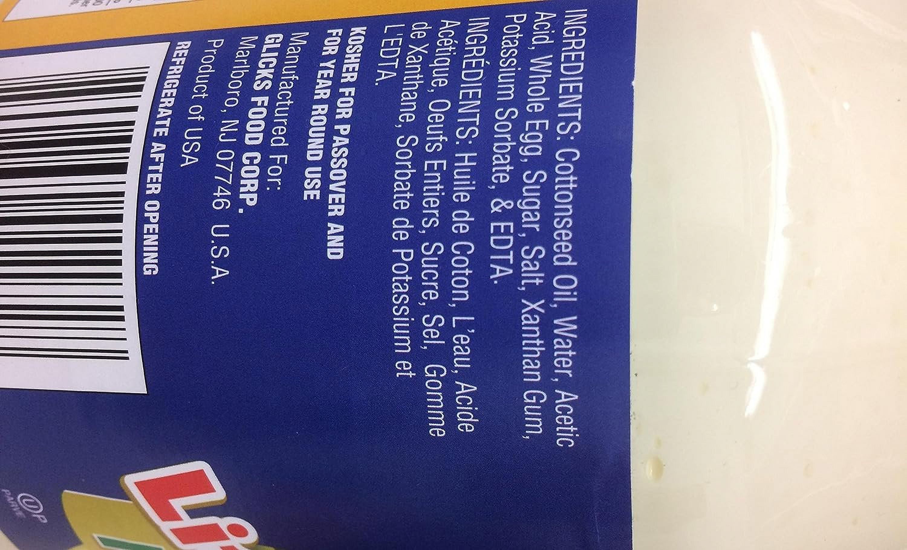 Glicks Finest Lite Pure Homogenized Mayonnaise 32 Oz. Pack Of 3.