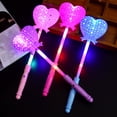 thumbnail image 3 of 8PCS Light Stick Cute Heart Star LED Light up Stick Glow Stick for Night Party, 3 of 8